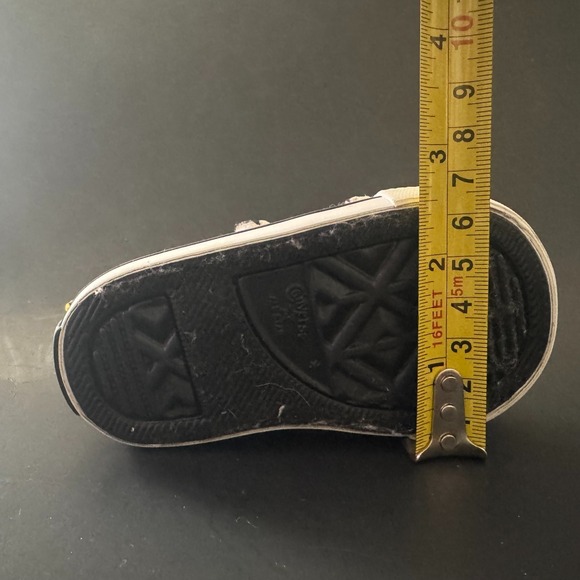 Converse All Star Infant Sneakers Construction Print Double Strap Size 3 - Picture 10 of 11